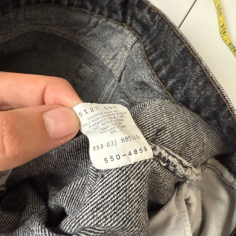 Vintage 80s Levi 550 Faded Black Denim Jeans size 34x34, USA‎ - Picture 5 of 6